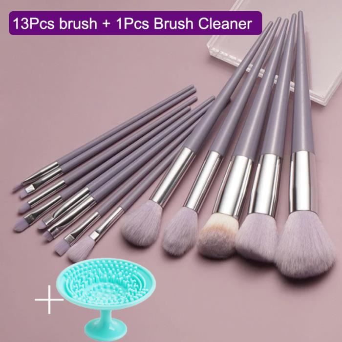 Ensemble De 13 Pinceaux Maquillage Neufs - Pinceau Fond De Teint Vert Sans Marque