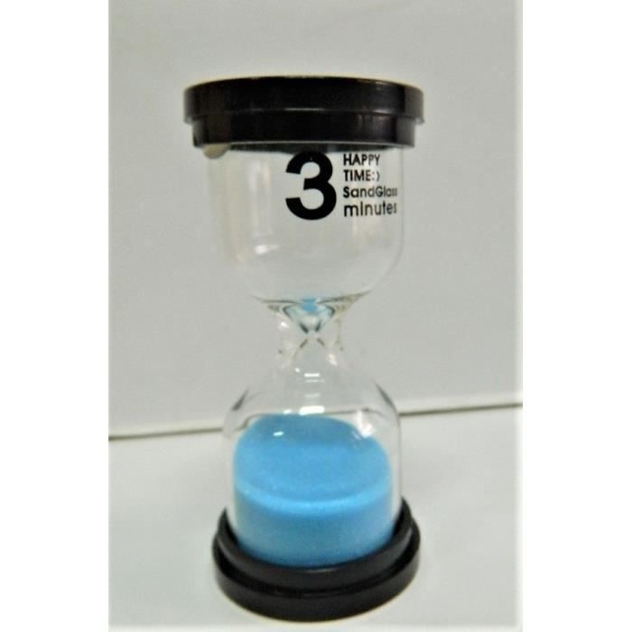 verre 10x7cm//3min cuisson /œufs coque cuisine Jeu de soci/ét/é Minuteur Sablier bois