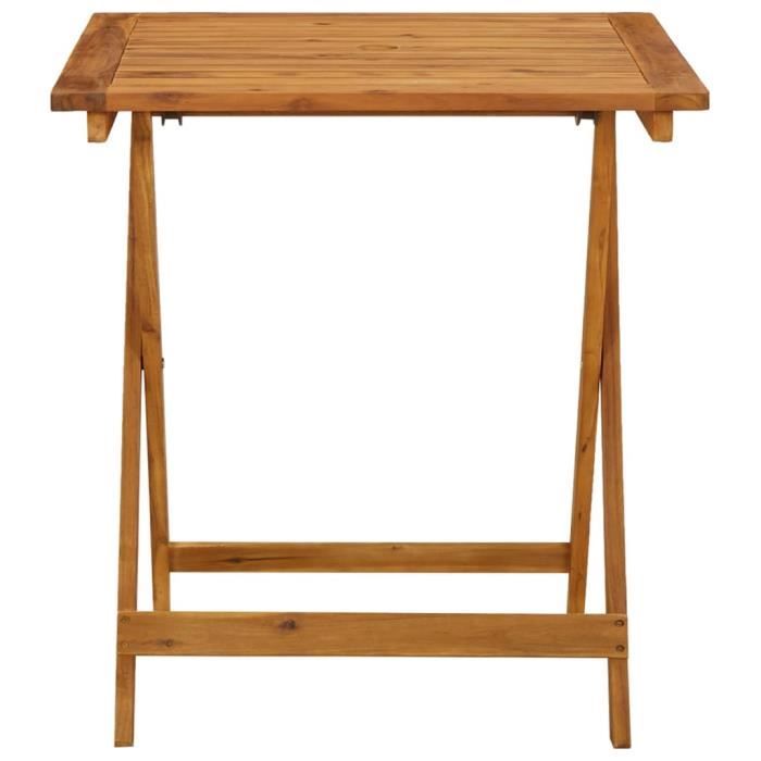 Table De Jardin Pliante 64x70x72 Cm | Acier Traité, Plateau Zingué - Fabriqué En France - 2