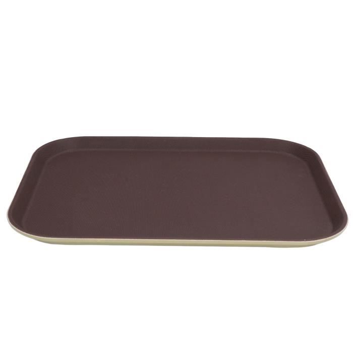 Plateau De Service Rectangulaire En Mélamine – 38,3 X 29 Cm, Antidérapant, Résistant à La Chaleur (-20°C à +110°C) – Pour Maison, Restaurant, Buffet