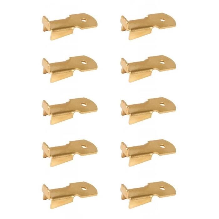 Cyclingcolors 10x Embout Support Latte Simple 74x14mm à Clipser Plastique Noir Pour Sommier Cadre Bois Lit Meuble