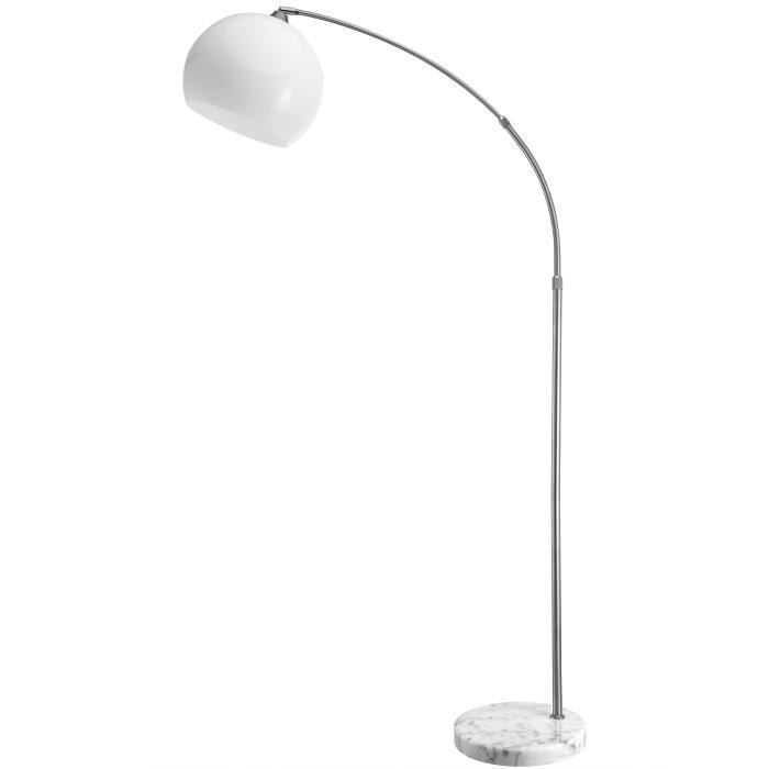Lampe &agrave; arc design avec socle en marbre 190-210cm r&eacute;glable ajustable salon