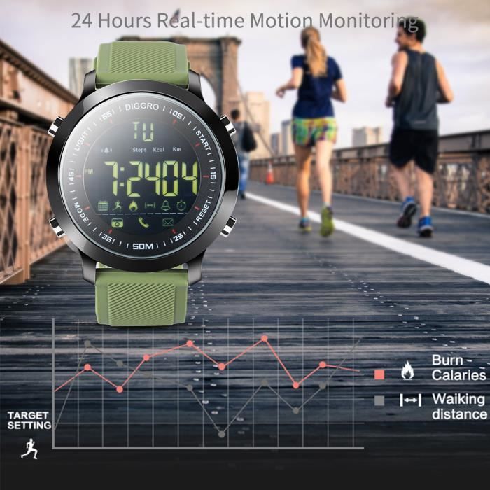 Diggro Montre Connect e DI04 Smart Montre IP68 tanche 5ATM