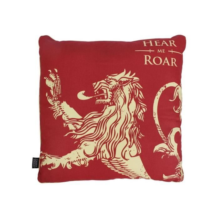 Coussin - HALF MOON BAY - Lannister - Rouge - Game of Thrones - 46 cm