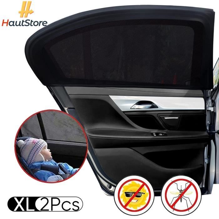 2 Pare-soleil Pour Vitres Latérales Voiture Bébé - Protection UV, Avec Ventouses, Taille 44x36 Cm - Inclut Sac