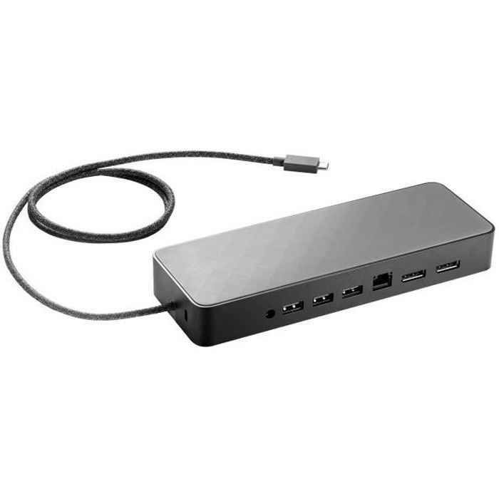 HP Station d'accueil HSA-B005DS USB - Type C pour Notebook/Tablette PC - 90  W - 4 x Ports USB - 3 x USB 2.0 - 1 xUSB 3.0 - Réseau - Cdiscount  Informatique