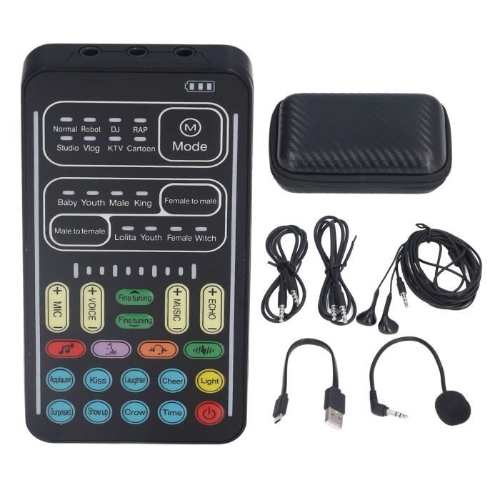 Changeur De Voix Portable 8 Effets - Pour Gaming/Streaming - Branche Et Joue - Compatible PC