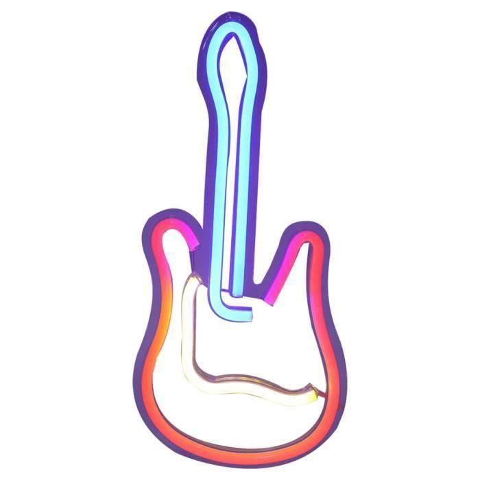 Panneau Néon LED En Forme De Guitare En Direct Pour Décoration Murale, Alimentation USB, Variateur D'intensité, Pour Barre De Musique