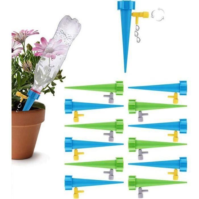 Lot De 9 Arroseurs Automatiques Pour Plantes - Valve Réglable Goutte-à-Goutte, Idéal Intérieur & Extérieur