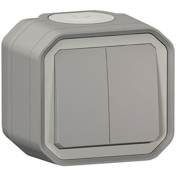 LEGRAND Commande pour fonction double interrupteur ou va-et-vient - 10A - Gris