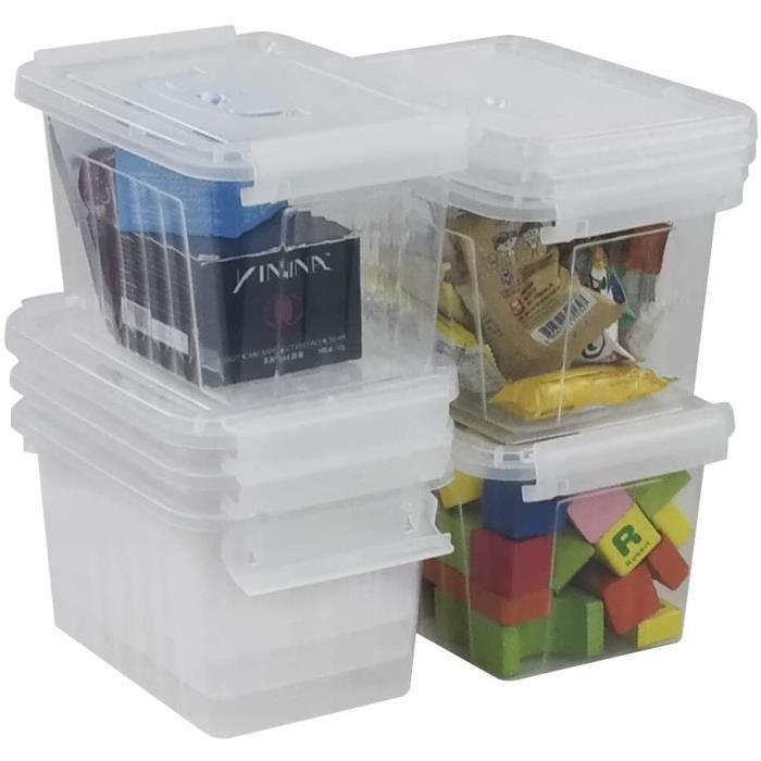 Iris Ohyama, Petite Boite de Rangement Multi-Usages, 5L, Lot de 14