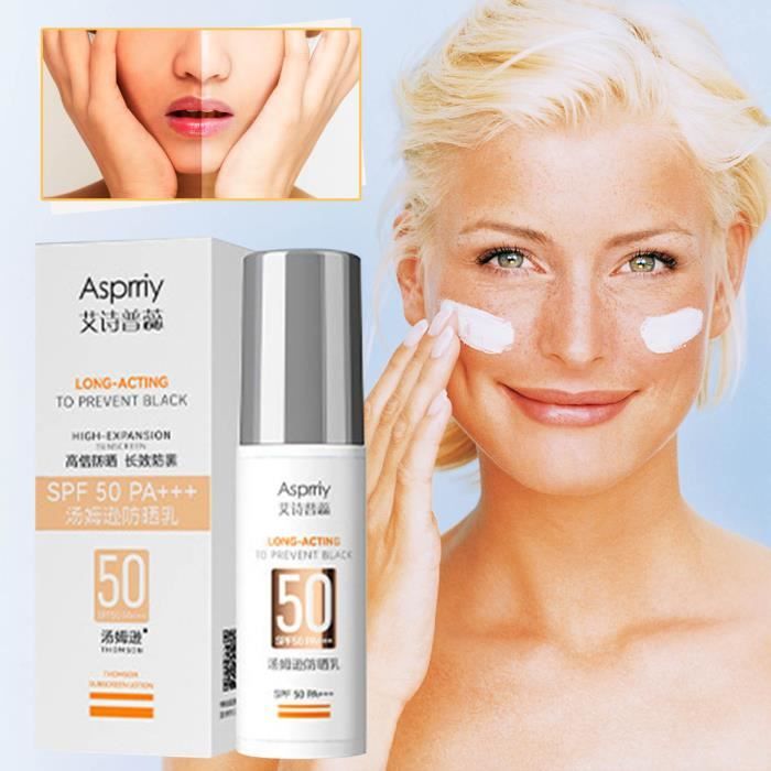Crème Solaire FPS 50 Collagène & Escargot - Hydratante, Protection UV, Visage