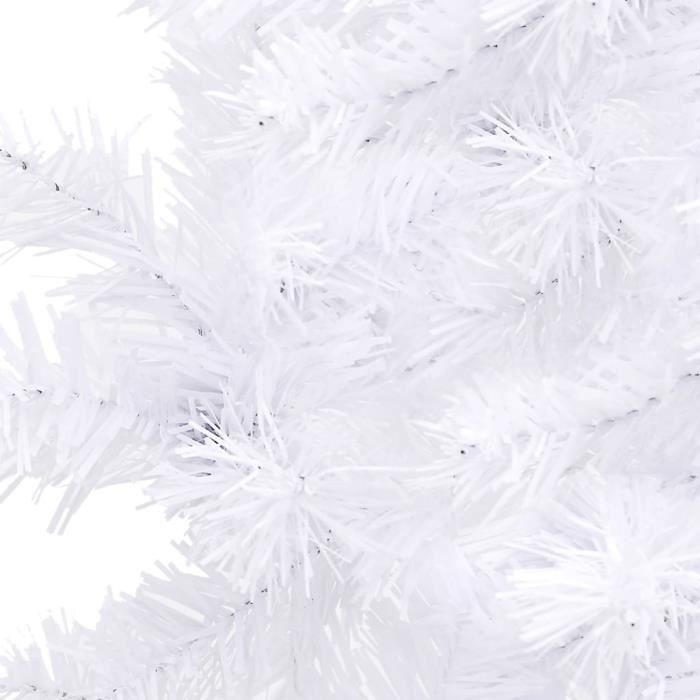 Sapin de Noël artificiel d'angle Blanc 150 cm PVC Mothinessto qq0543