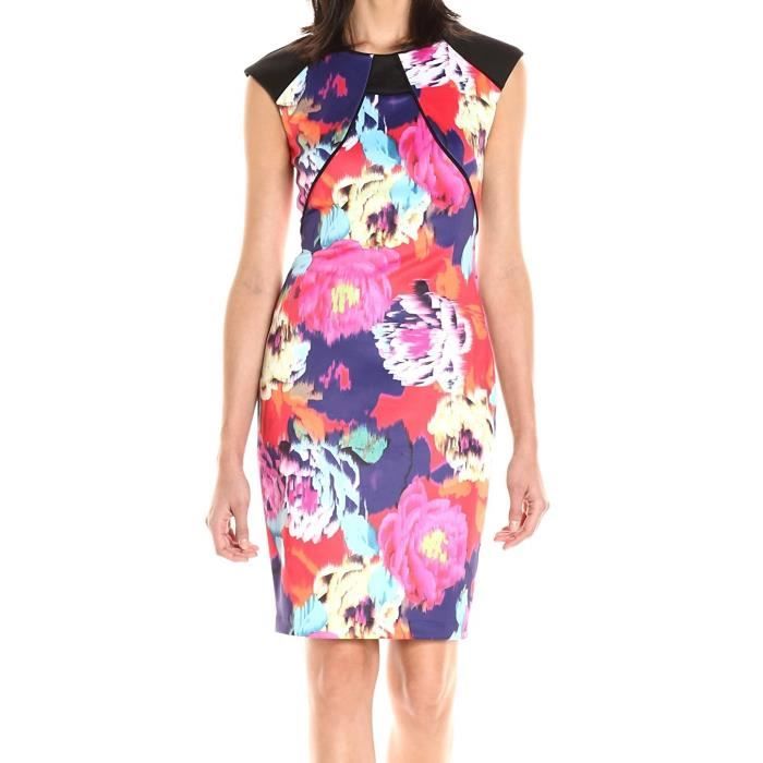 robe fourreau fleurie