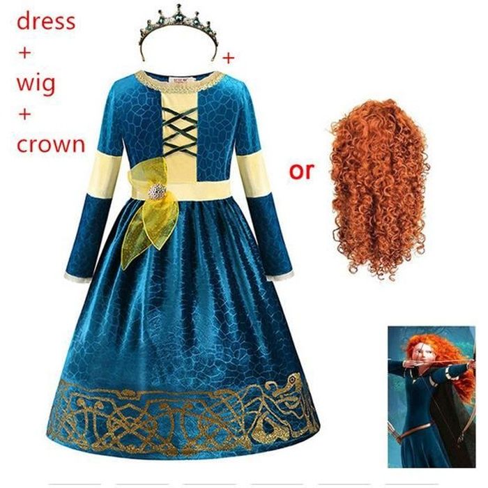 Filles Encanto Costume Enfants Robe Perruques Accessoires Carnaval