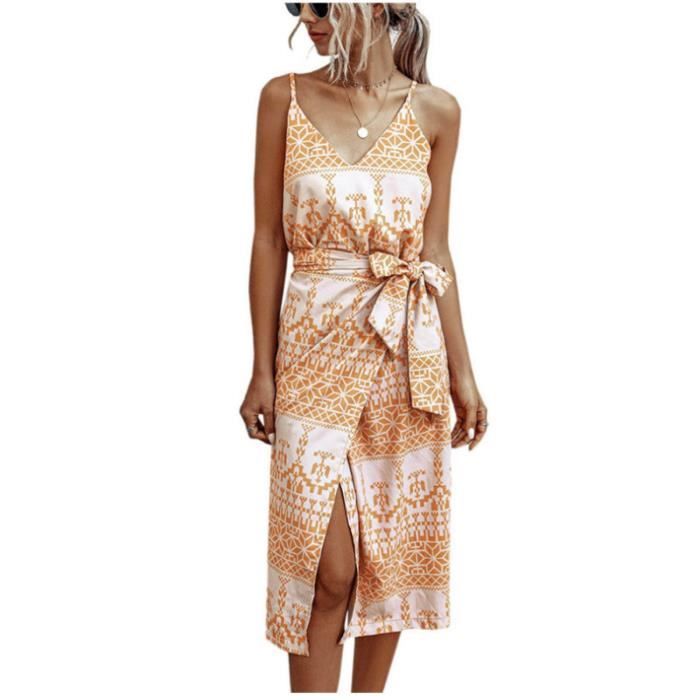 Robe longue d'été sans manches pour femme, couleur unie, dos nu, ligne A, robe de bandage, robe d'été, longueur genou, b-bleu, S Robe longue d'été sans manches pour femme, couleur unie, dos nu, ligne A, robe de bandage, robe d'été, longueur genou, b-bleu, S