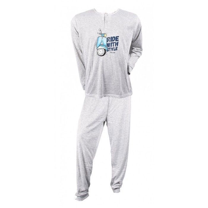 Pyjama Homme Long SWEET SECRET Couleurs C2690 SCOOTER GRIS C2690