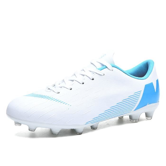 Chaussures de Football Homme Crampons Foot High Top Spike Chaussures  Antidérapant Entrainement Chaussures Adolescents-Blanc blanc - Cdiscount  Sport