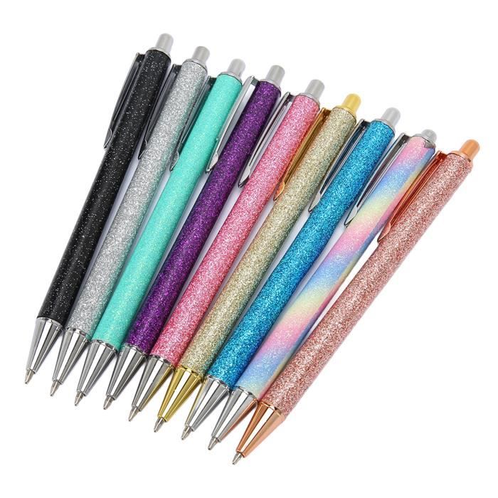 4 Stylos Bille En Forme De Cœur – Métal Doré – Pointe 1,0 Mm – Rechargeables – Cadeau Mariage Bureau