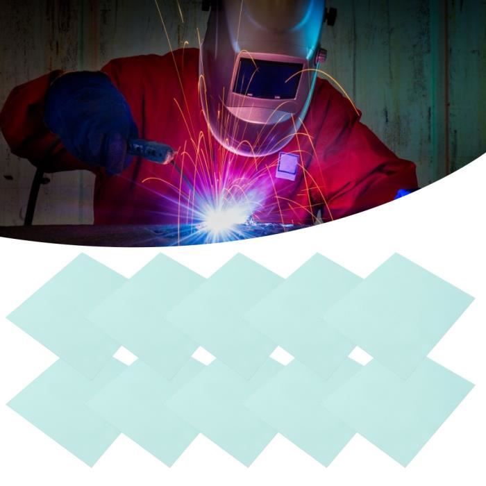Lot De 10 Plaques De Protection Transparentes Pour Casque De Soudage - 138x122 Mm, Polycarbonate, Remplacement Lentille