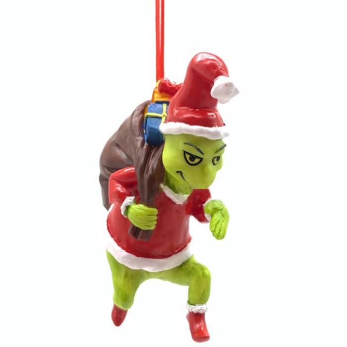 Décoration De Noël Grinch 35 Cm – Elf Vert Amusant Volant Les Ornements, Figurine Multicolore Pour Sapin Ou Maison 90150027