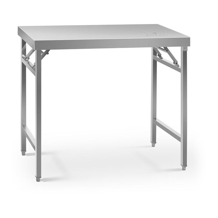 table de travail pliable surface 60x120cm pieds réglables en hauteur inox