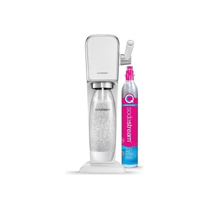 Saturateur deau - Sodastream - ART Blanc - QuickConnect - Bouteille 1L sans BPA - Design élégant