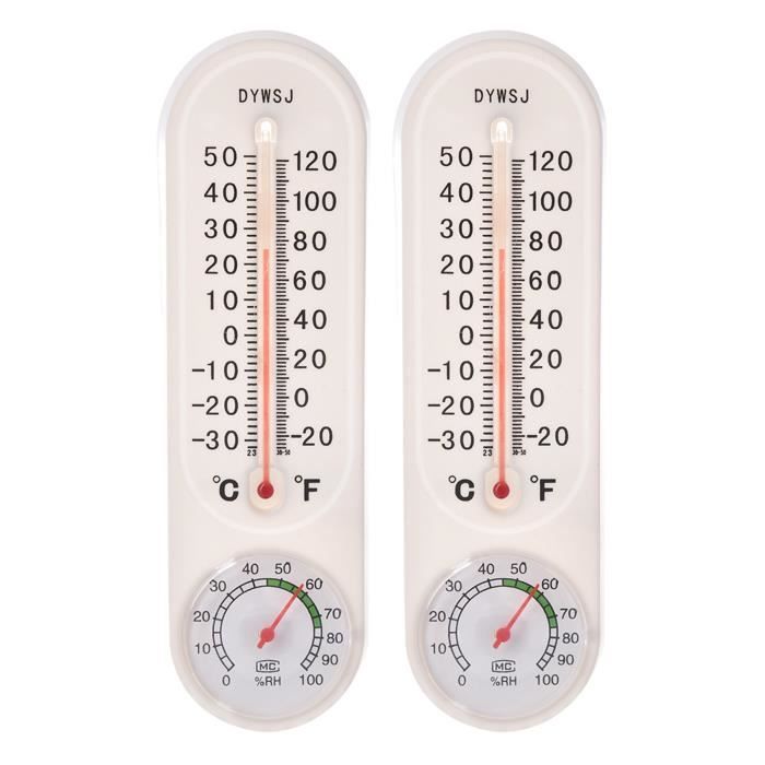 2X Thermometre Exterieur de Pendentif Interieur`, Pointeur Mercure  Temporaire de La Maison Maison Hygrometre Blanc - Cdiscount Puériculture &  Eveil bébé