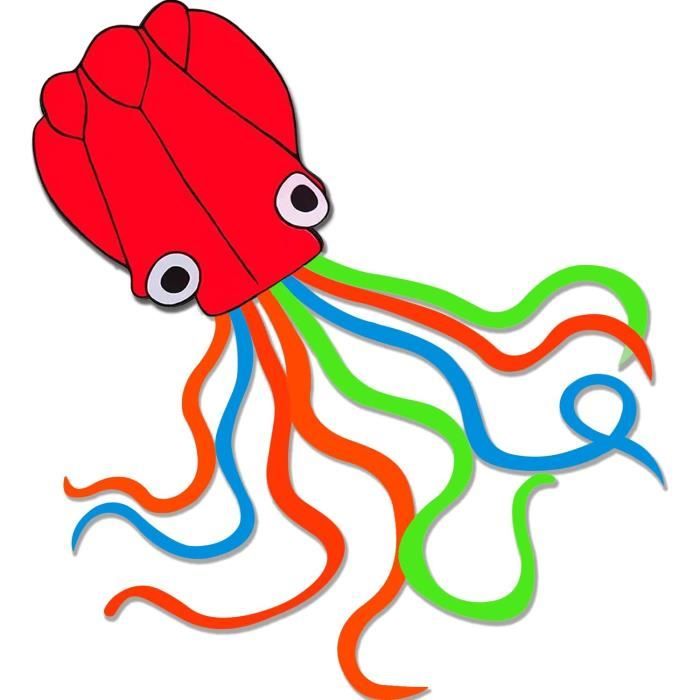 Cerf-volant Delta Pour Enfants Et Adultes - 73x65 Cm, Avec 8 Queues Colorées, Rouge, Facile à Faire Voler