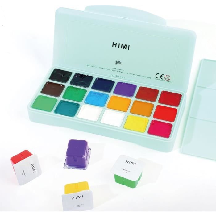 Peinture Pelikan 24 Couleurs + Blanc - Palette Loisirs Créatifs - Haute Qualité
