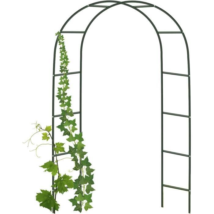 Arche De Jardin En Métal Blanc - Tonnelle Pour Rosiers Grimpants, 2x2.30m, Base Amovible, Facile à Monter - 13
