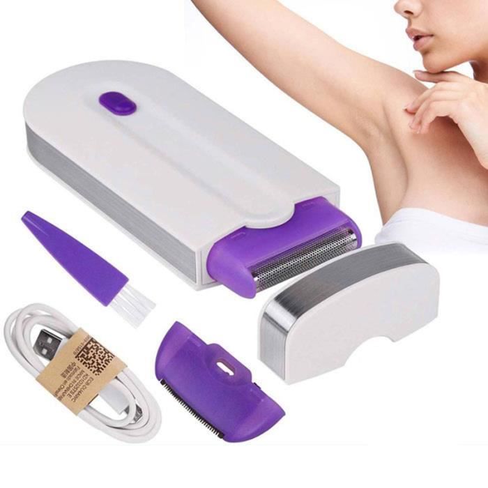 Kit professionnel d'épilation indolore Laser tactile épilateur USB Rechargeable femmes corps visage jambe Bikini rasoir à main