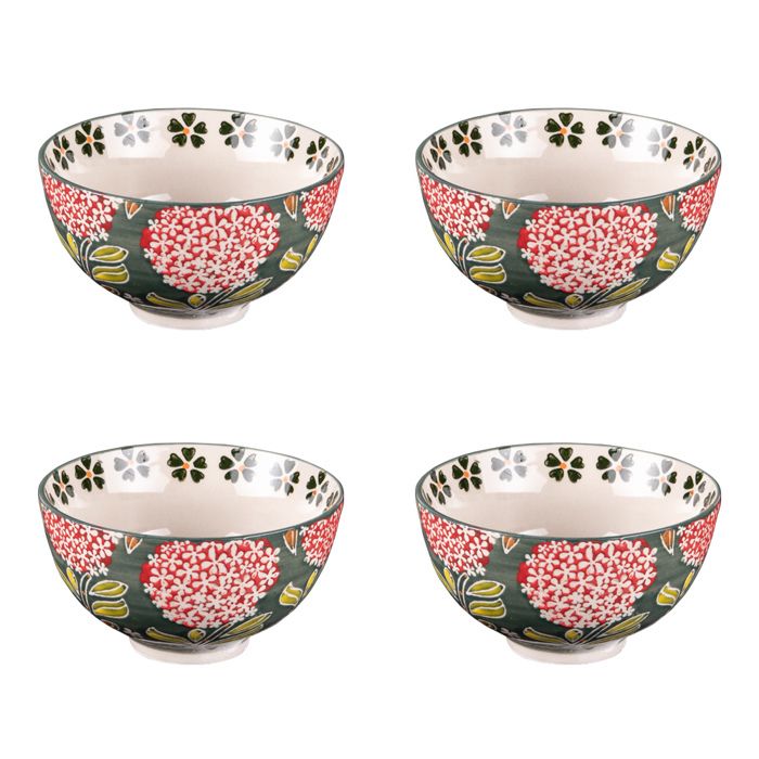 Lot de 4 coupelles en céramique noire et colorée