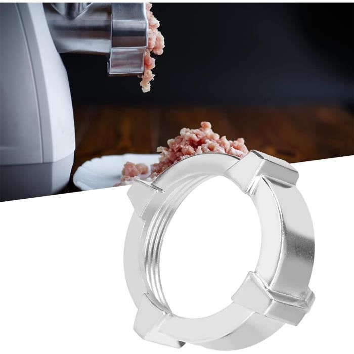 Écrou Pour Hachoir à Viande - Acier Inoxydable - Diamètre Filetage Intérieur ~6.5 Cm - Pour Modèles Domestiques Et Professionnels