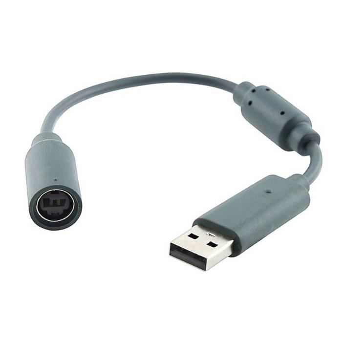 CABLE ADAPTATEUR EMBOUT USB CORDON pour MANETTE FILAIRE XBOX 360 - NEUF