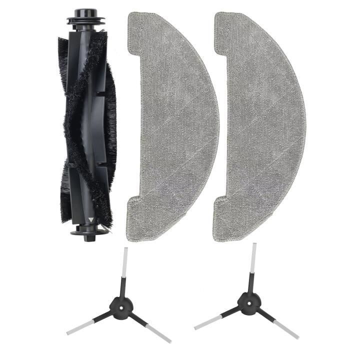 VACTIDY-Kit d'accessoires pour Aspirateur Robot laveurT8-Brosse latérale * 2 + Brosse à rouleau * 1 + Serpillière* 2
