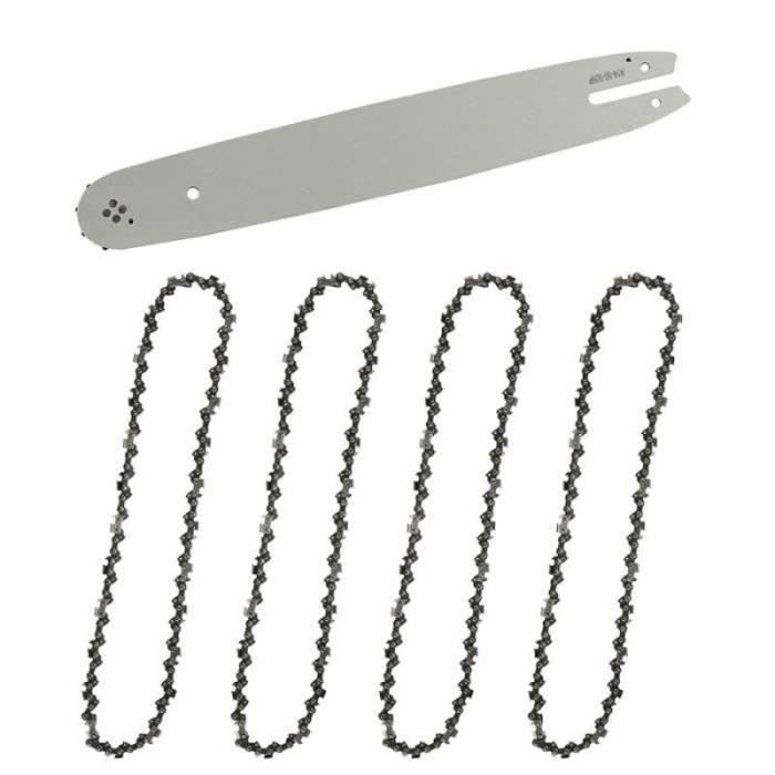Guide Et 2 Chaînes Pour Scie Électrique Einhell KSE 2000 - Longueur 35cm, Pas 3/8", 53 Maillons, 1.3mm, Gouge Semi-Carrée