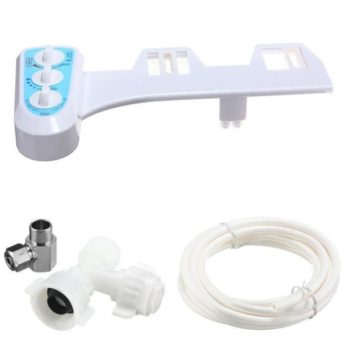 Siège de toilette bidet à pression réglable, vaporisateur d'eau, non électrique, mécanique, facile à installer  15