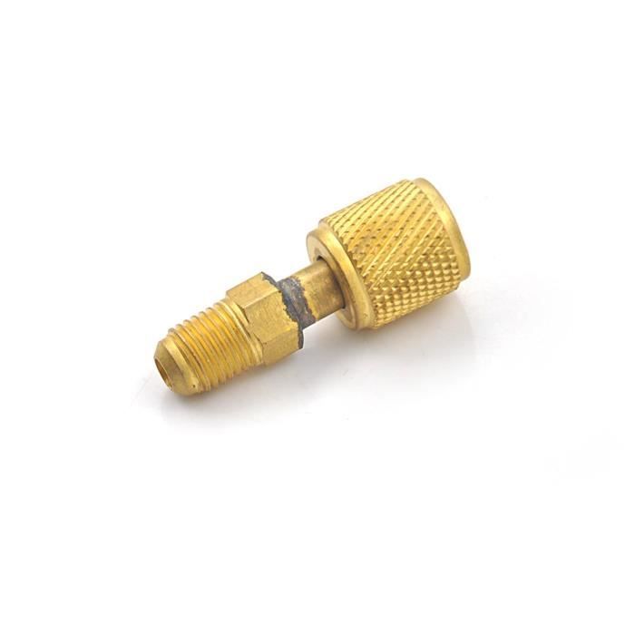 Adaptateur Valve R410A Pour Climatisation - 1/4 SAE Mâle Vers 5/16 SAE Femelle, Connexion étanche