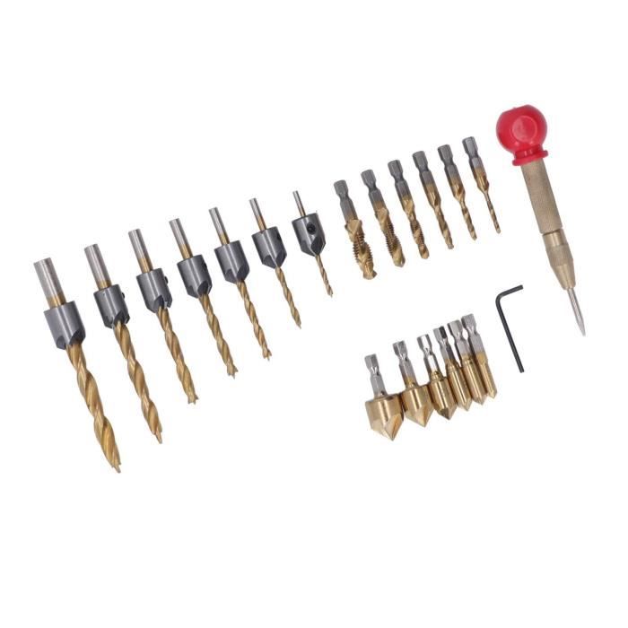 Fraise à Chanfrein, 5 Pièces, Foret Fraisé à 5 Fentes En Acier Rapide