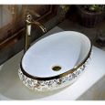  Lavabo de salle de bain désigner Vasque à Poser en Céramique / vasque à poser salle de bain toilette lave main Lavabo forme ovale-1