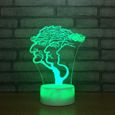 3D Illusion Nuit Lumière Plante LED Bureau Table Lampe 7 Couleur Tactile Lampe Maison Chambre Bureau#niversaire De Noël-1