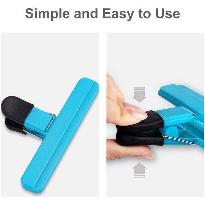 CREA Paquet De 12 Pinces Pour Sacs De Chips, Pinces Alimentaires Magnétiques, Pinces De Cuisine Pour Collation Au Réfrigérateur