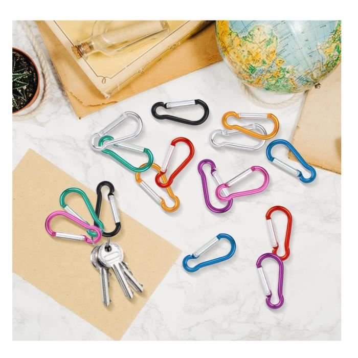 OUTILS FORME D Pince Mousqueton 12KN Aluminium Portable Clip Mousqueton