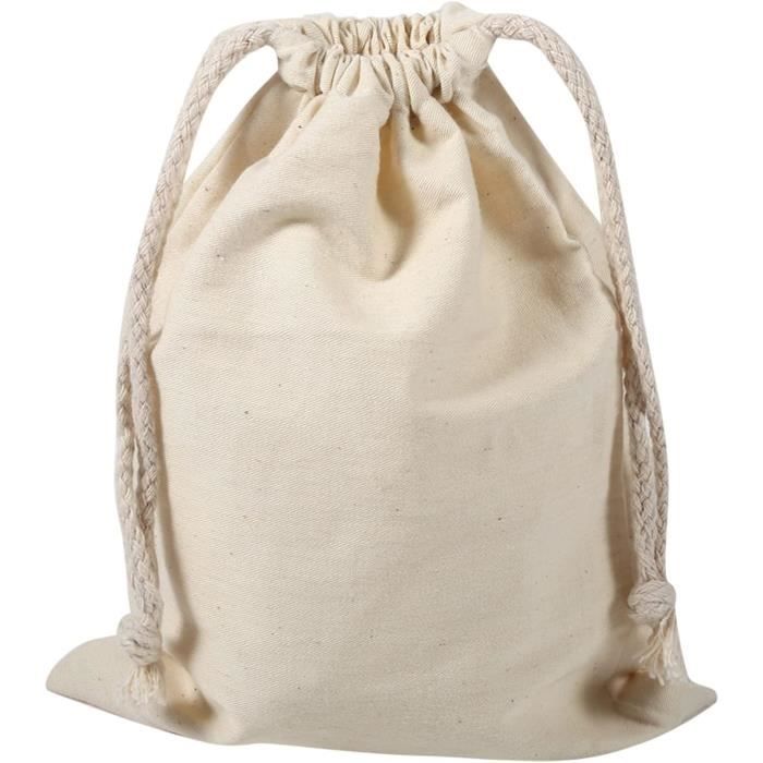 Petits sacs avec cordon de serrage en coton - Sac cadeau en jute pour Petits sacs avec cordon de serrage en coton - Sac cadeau en jute pour
