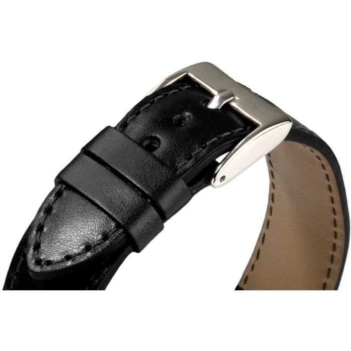 Montre DEYROS Pour Homme - Bracelet Chaîne Noir Quartz - Bijou Mode Cadeau - Neuf Avec étiquettes