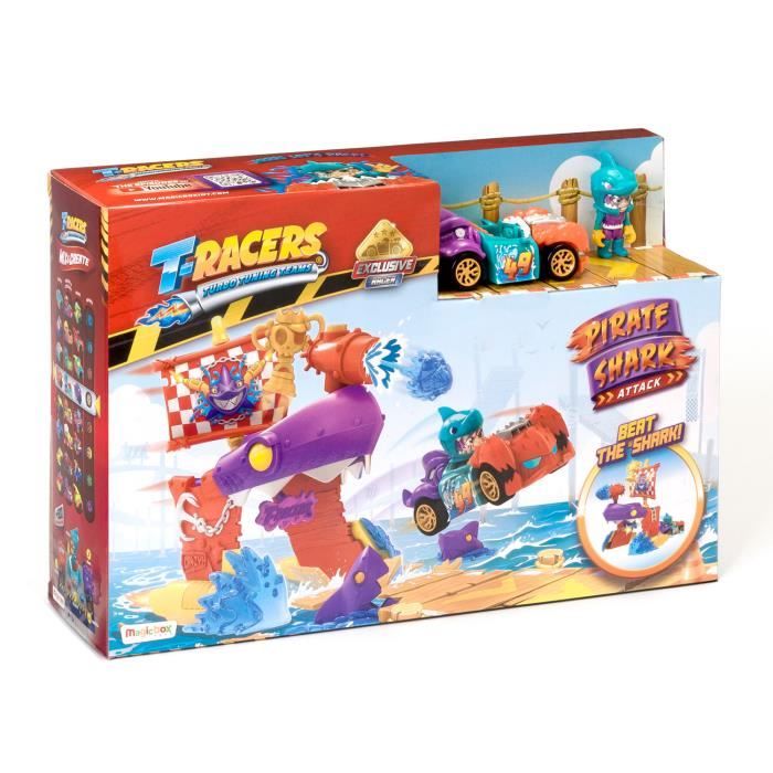 T-Racers Pirate Shark PTRSD014IN20 Magic Box Toys Bateau Pirate avec 1 Pilote et 1 Voiture T-Racers Pirate Shark PTRSD014IN20 Magic Box Toys Bateau Pirate avec 1 Pilote et 1 Voiture