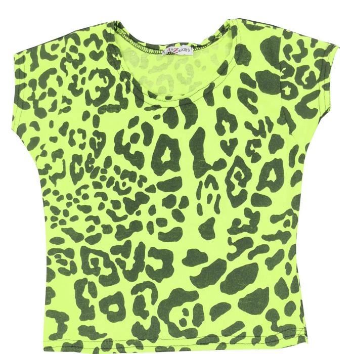Pull Fille TU Imprimé Animal Vert – Taille 4-5 Ans, Manches Longues, Polyester