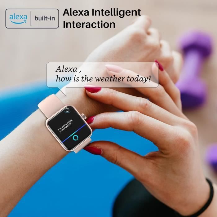 S2 Montre Intelligente Alexa Tracker De Fitness Intégré Avec Moniteur ...