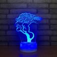 3D Illusion Nuit Lumière Plante LED Bureau Table Lampe 7 Couleur Tactile Lampe Maison Chambre Bureau#niversaire De Noël-2